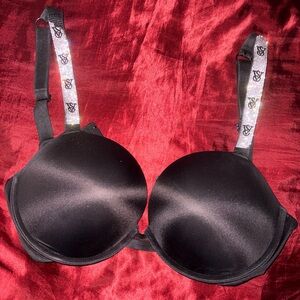Victoria Secret Black shinestrap Bra (some gems missing)